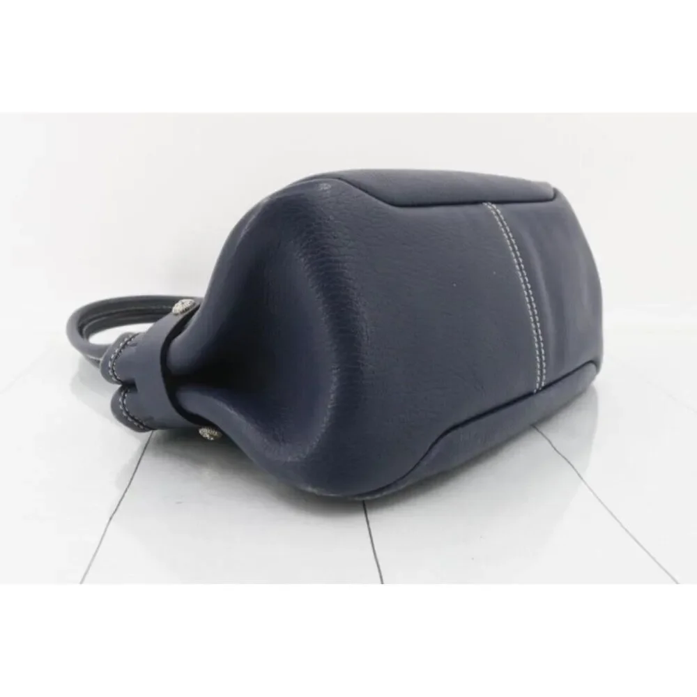 Salvatore Ferragamo Blue Leather Handbag